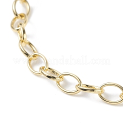 Collier de chaînes de câbles en laiton de 6 mm pour hommes et femmes&nbsp;NJEW-JN03768