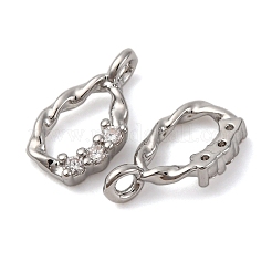 Ottone micro spianare pendenti zirconi&nbsp;KK-P308-48P