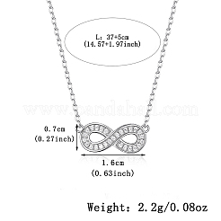 Ensemble collier et bracelet en zircon infini en argent s925&nbsp;JF1593-2