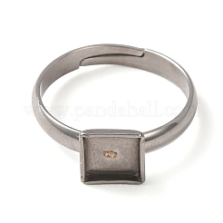 Componentes de anillos de dedo ajustables de acero inoxidable 304&nbsp;SA-CBA8B85-09B-P