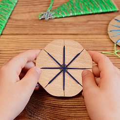 Holzflechtscheibe Scheibe&nbsp;DIY-WH0034-55