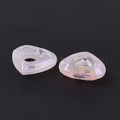 Placcatura uv cornici di perline acriliche iridescenti arcobaleno&nbsp;PACR-M003-04H