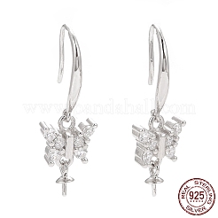 925 crochets de boucle d'oreille en argent rhodié&nbsp;STER-D035-33P