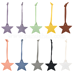 9 ciondolo decorativo in pelle PU a forma di stella in 9 colori&nbsp;HJEW-CL0001-01