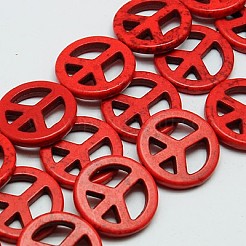 Kunsttürkisfarbenen Perlen Stränge&nbsp;LS-TURQ-G114-15x4mm-10