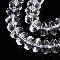 Abalorios de vidrio transparente hebras&nbsp;GLAA-N001-62B