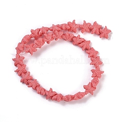 Fili di perline intagliate tinte in corallo sintetico&nbsp;X-CORA-K009-06A-08