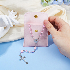 1 collana di perle rosario in lega e imitazione perla&nbsp;NJEW-DC0001-13A