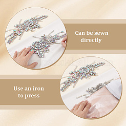 Corsages décoratifs en résine et strass en forme de fleur pour accessoires vestimentaires&nbsp;PATC-WH0021-064E