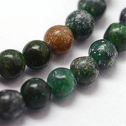 Chapelets de perles en jade africaine naturelle&nbsp;G-N0190-04-3mm
