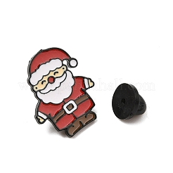 Broche en alliage de zinc émaillé sur le thème de Noël pour vêtements de sac à dos&nbsp;LS-JEWE-R003-01EB-04
