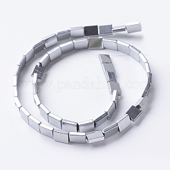 Placage sous vide pvd électrodéposition de brins de perles d'hématite synthétique non magnétiques&nbsp;G-F534-J02
