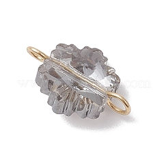 5 Stück galvanisierte Glasverbinder-Charms in 5 Farben&nbsp;PALLOY-JF04337-01