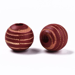 Perle di legno naturale verniciate&nbsp;WOOD-T021-54B-08