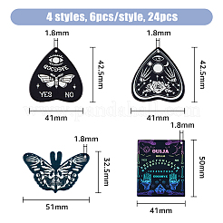24 Stück bedruckte Acrylanhänger im Halloween-Stil im 4-Stil&nbsp;OACR-HY0001-08