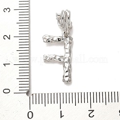 Ciondoli pendenti europei in ottone placcato a cremagliera con micro pavé di zirconi cubici&nbsp;KK-L210-015P-F