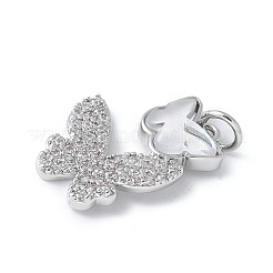 Pendenti in ottone con micro pavè di zirconi e vetro&nbsp;KK-F892-49P