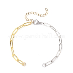 3 Stück 3 Stile Messing Büroklammer Kette Armband machen&nbsp;AJEW-JB01424