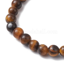 Braccialetti elasticizzati con perline rotonde e cubi di pietre preziose naturali e sintetiche miste&nbsp;BJEW-JB10807