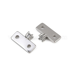 Rechteckige Abstandshalter aus 304 Edelstahl mit Kristall-Strass&nbsp;STAS-F322-08P