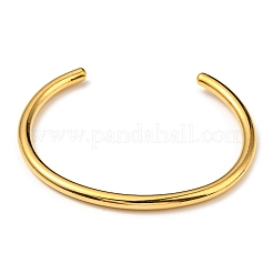 Ionenplattierung (IP) 304 Edelstahl einfache dünne Manschette Armreifen&nbsp;BJEW-P296-02G