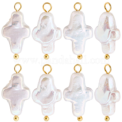 10 Stück Anhänger aus natürlicher Keshi-Perle&nbsp;PEAR-SC0001-47