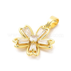 Porte micro ouvrent pendentifs zircone cubique en laiton de placage&nbsp;KK-M082-04A-G