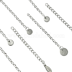 12 Stück 4 Stile 304 Edelstahl Kettenverlängerung&nbsp;FIND-FS0002-96B