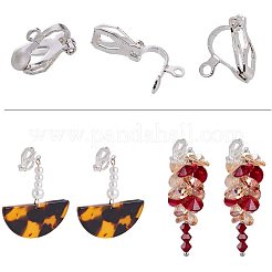 Ohrclips aus Messing zum Aufstecken&nbsp;KK-PH0035-24