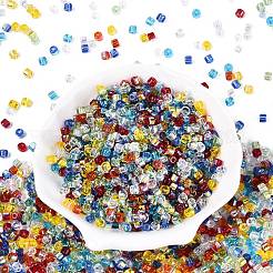 Perles de verre transparentes de couleur fgb&nbsp;SEED-Q040-07A-B09