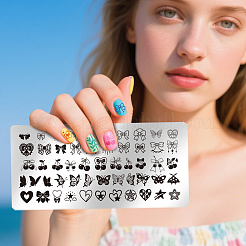 Nailart-Bildvorlagen aus Kunststoff und Edelstahl&nbsp;AJEW-UN0002-41