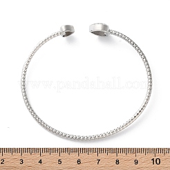 Armreif mit offener Manschette aus klarem Zirkonia&nbsp;BJEW-G737-01P-01