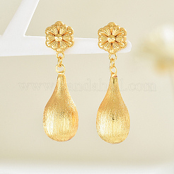 Elegante Messing-Tropfen mit Blumen-Ohrsteckern&nbsp;XB1287