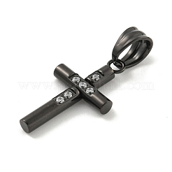 Ionenplattierung (IP) 304 Edelstahl Zirkonia Anhänger&nbsp;STAS-C102-06A-EB