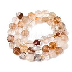 Perles et brins de quartz hématoïde jaune naturel&nbsp;GG-CBA4808-H01-02