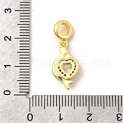 Europäische Anhänger mit klarem Zirkonia in Pavé-Fassung aus Messing&nbsp;KK-C113-12G