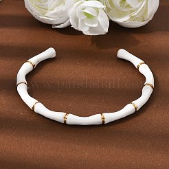 Bracelets manchettes en acier inoxydable 304 émaillé pour femmes&nbsp;BJEW-Z166-03G