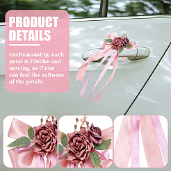 Blumenmuster mit Satinband&nbsp;AJEW-WH0596-913