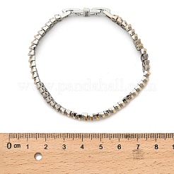 Messing Micro Pave klare Zirkonia Gliederketten Armbänder&nbsp;BJEW-B145-05