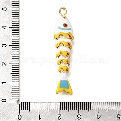 Pendentifs avec zircon cubiques à micro-pavés en laiton&nbsp;KK-Z125-13G-03