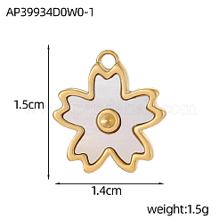Muschelanhänger aus Edelstahl 304&nbsp;STAS-OY006-50G