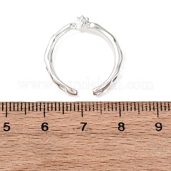 Micro cuivres ouvrent zircone cubique anneaux de manchette&nbsp;RJEW-P172-01B-P