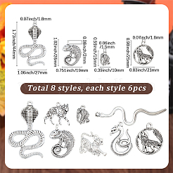 48 pz 8 stili pendenti in lega di stile tibetano&nbsp;FIND-SC0018-09