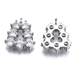 Pendentifs en zircone cubique incrustée de laiton&nbsp;ZIRC-S069-025P