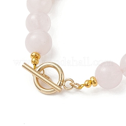 Braccialetti di perline di ametista naturale e quarzo rosa naturale per le donne&nbsp;BJEW-JB13150-01
