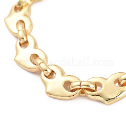 Messing Micro Pave klare Zirkonia Gliederkette Armbänder&nbsp;BJEW-M202-01G