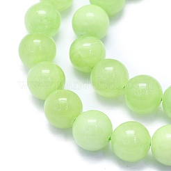 Chapelets de perles de jade blanche naturelle&nbsp;G-K310-C14-12mm