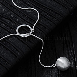Lasso-Halsketten aus Messing mit runden Kugeln für Damen&nbsp;FS-WG40EB2-01