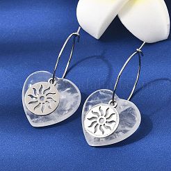 Boucles d'oreilles créoles pour femmes&nbsp;EJEW-G475-01P