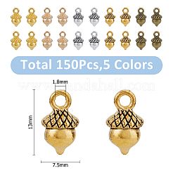 150 pz 5 colori pendenti in lega di stile tibetano&nbsp;FIND-FH0009-32